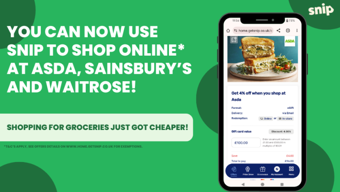 Snip your online grocery shop